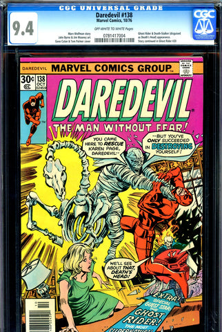 Daredevil #138 CGC graded 9.4 - Ghost Rider and Death-Stalker cover/story - SOLD!