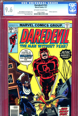 Daredevil #141 CGC graded 9.6 - third appearance of Bullseye - SOLD!