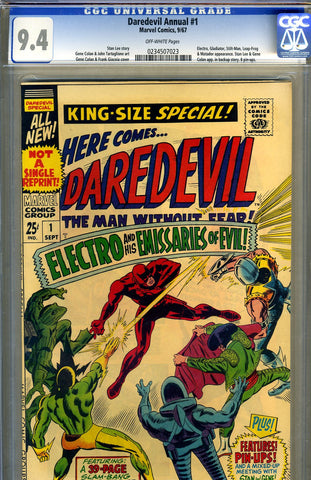 Daredevil Annual #1 CGC graded 9.4 - SOLD!