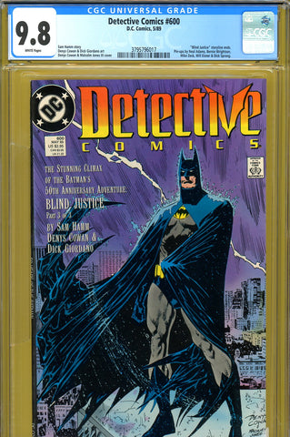 Detective Comics #600 CGC graded 9.8 HIGHEST GRADED