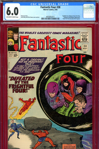 Fantastic Four #38 CGC graded 6.0 second appearance of Frightful Four