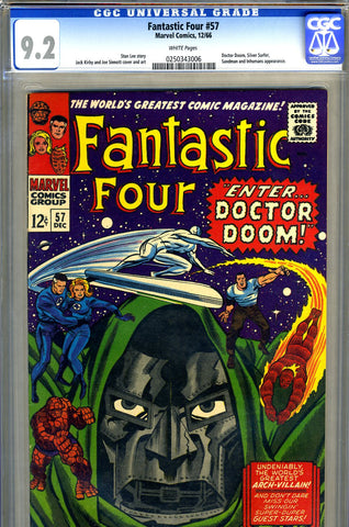 Fantastic Four #57 CGC graded 9.2 - white pages - SOLD!
