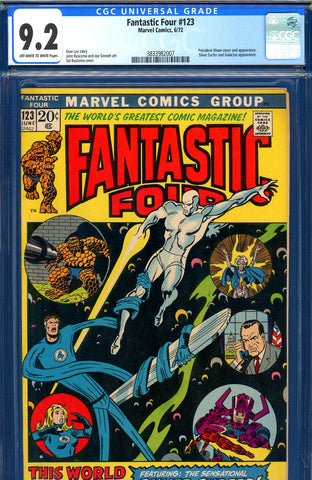 Fantastic Four #123 CGC graded 9.2 Surfer/Galactus cover/story - SOLD!