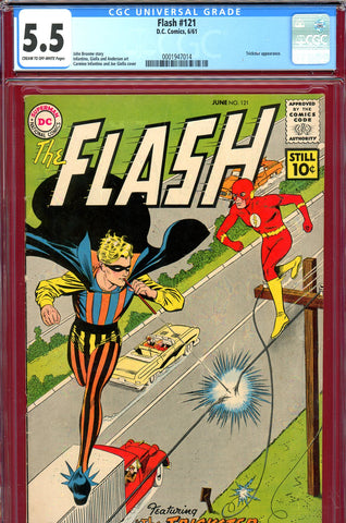 Flash #121 CGC graded 5.5 - Trickster second appearance and cover and story