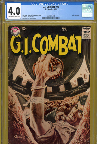 G.I. Combat #076 CGC graded 4.0 Grandenetti cover grey tone cover - SOLD!
