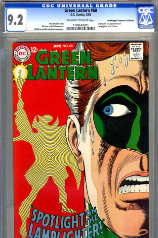 Green Lantern #60 CGC graded 9.2 first Lamplighter SOLD!