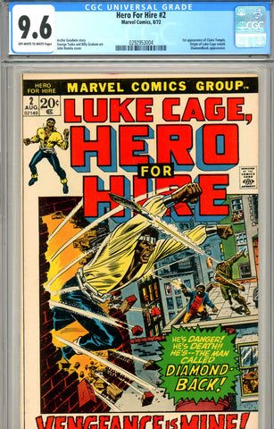 Hero For Hire #02 CGC graded 9.6 second Luke Cage - SOLD!
