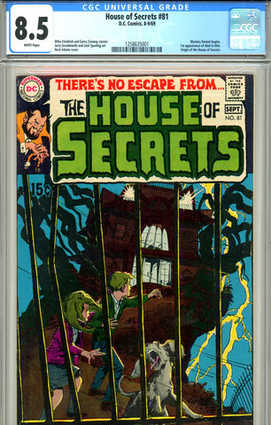 House of Secrets #081 CGC graded 8.5 mega key - white pages - SOLD!