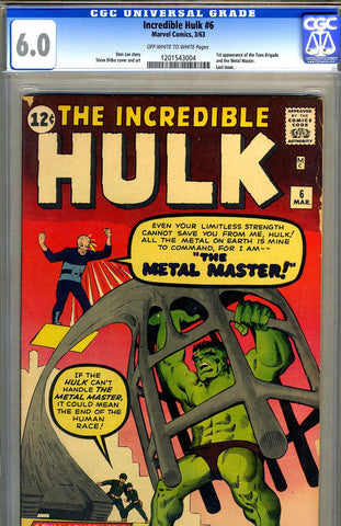 Incredible Hulk #6 CGC graded 6.0 - first Teen Brigade - SOLD!