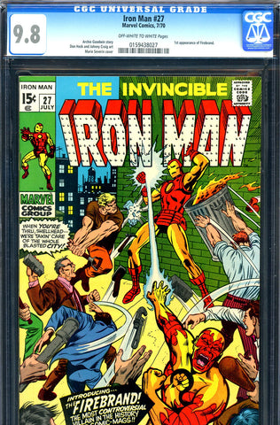 Iron Man #027 CGC graded 9.8 - HIGHEST GRADED 1st Firebrand SOLD!
