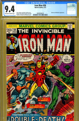Iron Man #058 CGC graded 9.4 - Unicorn and Mandarin cover and story - SOLD!