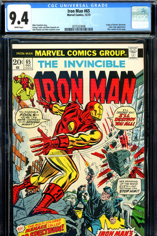Iron Man #065 CGC graded 9.4 - origin Doctor Spectrum - SOLD!