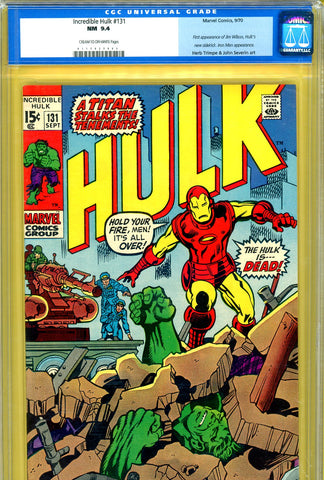 Incredible Hulk #131 CGC graded 9.4 - first appearance of Jim Wilson - SOLD!
