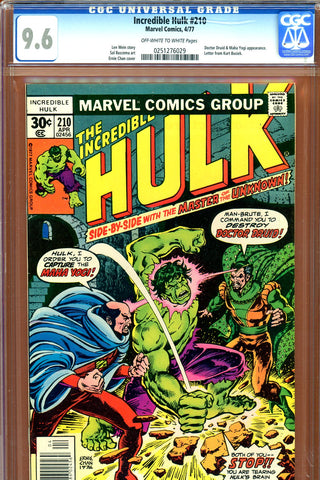 Incredible Hulk #210 CGC graded 9.6 Doctor Druid and Maha Yogi c/s - SOLD!