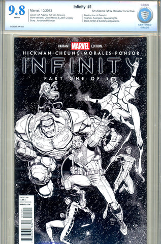 Infinity #1 CBCS graded 9.8 - Art Adams B&W (sketch) HIGHEST GRADED - SOLD!