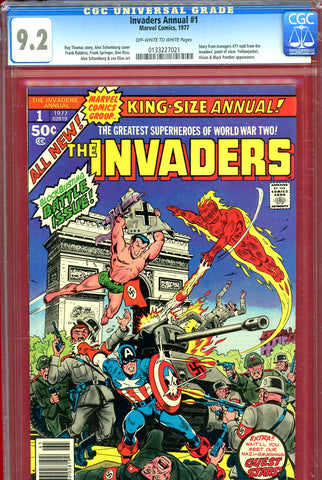Invaders Annual #1 CGC graded 9.2 Schomburg cover only issue - SOLD!
