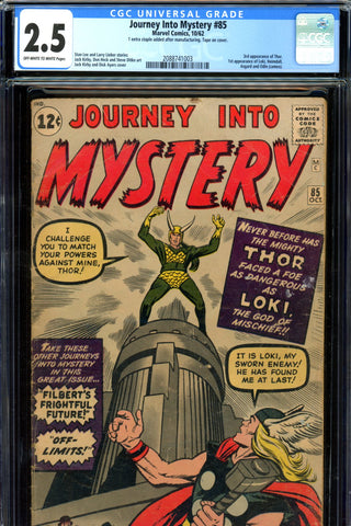 Journey into Mystery #085 CGC graded 2.5 first Loki SOLD!