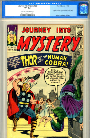 Journey Into Mystery #098 CGC graded 7.5 first Human Cobra - SOLD!