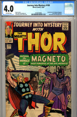 Journey Into Mystery #109 CGC graded 4.0 1st Magneto x-over - SOLD!