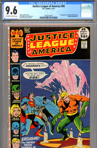 Justice League of America #94 CGC graded 9.6 - first Merlyn SOLD!