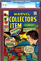 Marvel Collectors' Item Classics #16 CGC graded 9.4 reprints part story of Hulk #1 (1962)