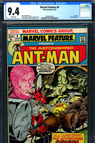 Marvel Feature #8 CGC graded 9.4 reprints origin/1st app. of the Wasp