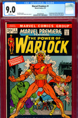 Marvel Premiere #01 CGC graded 9.0 - first app. of Him as Adam Warlock