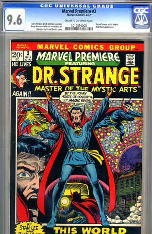 Marvel Premiere #3 CGC graded 9.6 - SOLD!