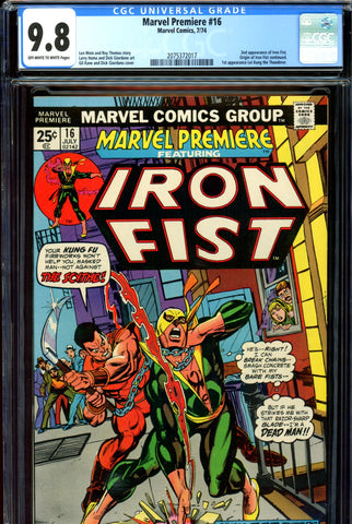 Marvel Premiere #16 CGC graded 9.8 HIGHEST GRADED - SOLD!
