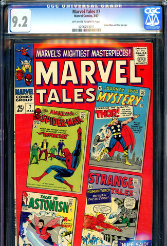 Marvel Tales #7 CGC graded 9.2 reprints early Marvel stories