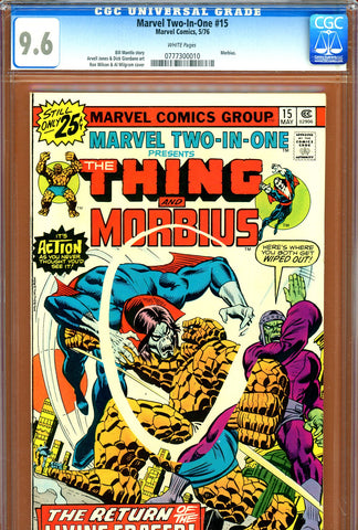Marvel Two-In-One #15 CGC graded 9.6 2nd app. of the Living Eraser - SOLD!