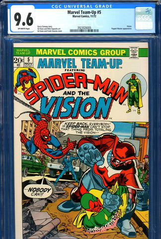 Marvel Team-Up #5 CGC graded 9.6 second highest graded - SOLD!