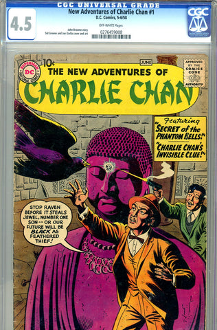 New Adventures of Charlie Chan #1 CGC graded 4.5 SCARCE - SOLD!