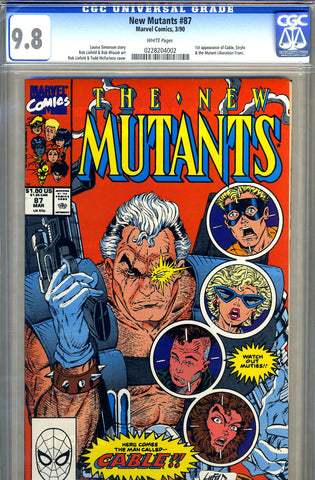 New Mutants #87 CGC graded 9.8 - first Cable SOLD!