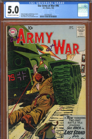 Our Army At War #096 CGC graded 5.0 Jerry Grandenetti cover - SOLD!