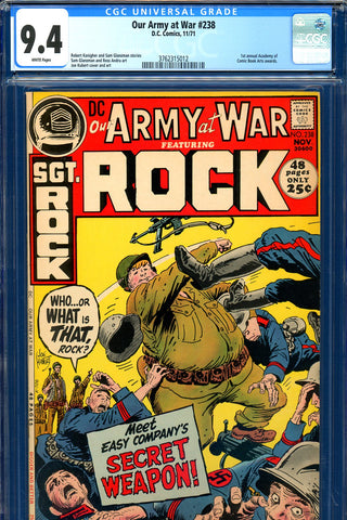 Our Army At War #238 CGC graded 9.4 Kubert cover/art - SOLD!