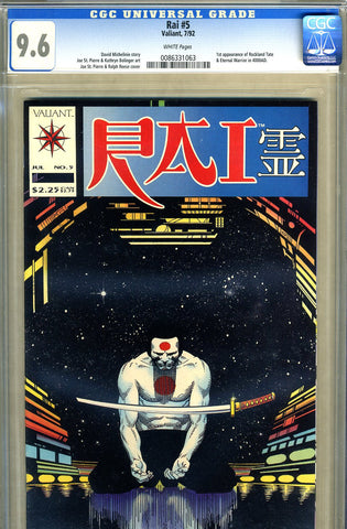 Rai #5 CGC graded 9.6 - first Eternal Warrior 4001 - SOLD!