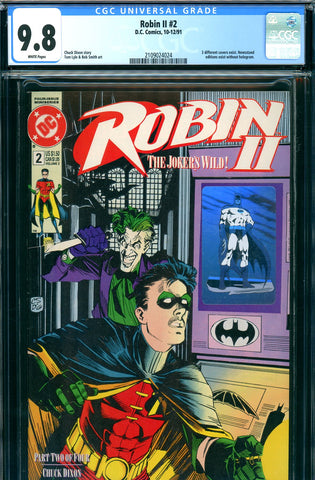 Robin II #2 CGC graded 9.8 - HIGHEST GRADED stalking Joker cover