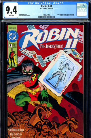 Robin II #3 CGC graded 9.4 - Joker hologram SOLD!