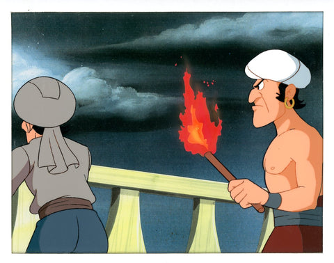 Original production cel -"Sinbad"- by Golden Films 322 MATTED