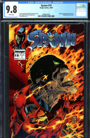 Spawn #19 CGC graded 9.8 - Houdini Magician appearance - SOLD!