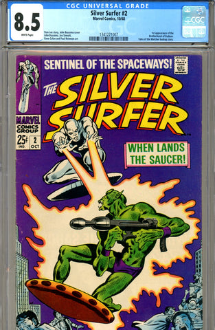 Silver Surfer #02 CGC graded 8.5 white pages SOLD!