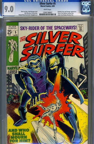Silver Surfer #05 CGC graded 9.0 - white pages - SOLD!