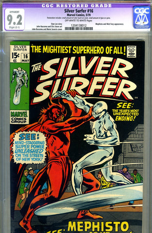 Silver Surfer #16 CGC graded 9.2 - SOLD!