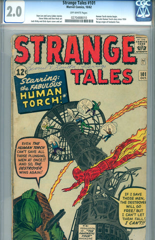 Strange Tales #101 CGC graded 2.0 Human Torch begins SOLD!