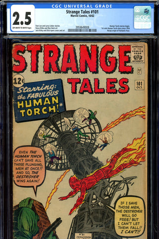 Strange Tales #101 CGC graded 2.5 Human Torch begins - SOLD!