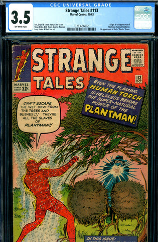 Strange Tales #113 CGC graded 3.5 Origin/1st app of the Plantman - SOLD!