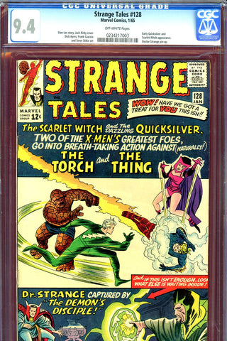 Strange Tales #128 CGC graded 9.4 Quicksilver/Scarlet Witch (early) - SOLD!