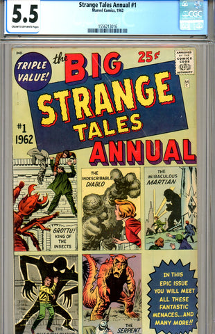 Strange Tales Annual #1 CGC graded 5.5 first Marvel annual SOLD!