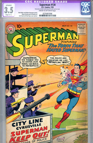 Superman #130 CGC graded 3.5 - second app Krypto w/Superman SOLD!